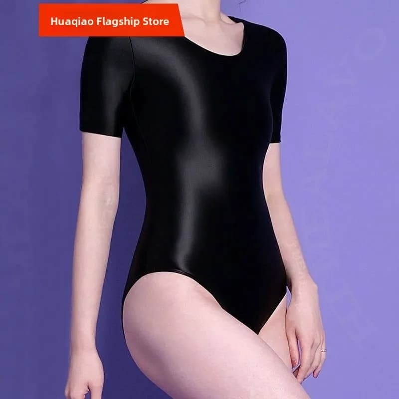 Smooth Short Sleeve One-Piece Suit for Men And Women round Neck Integrated Crotch Pants Shaping Underwear