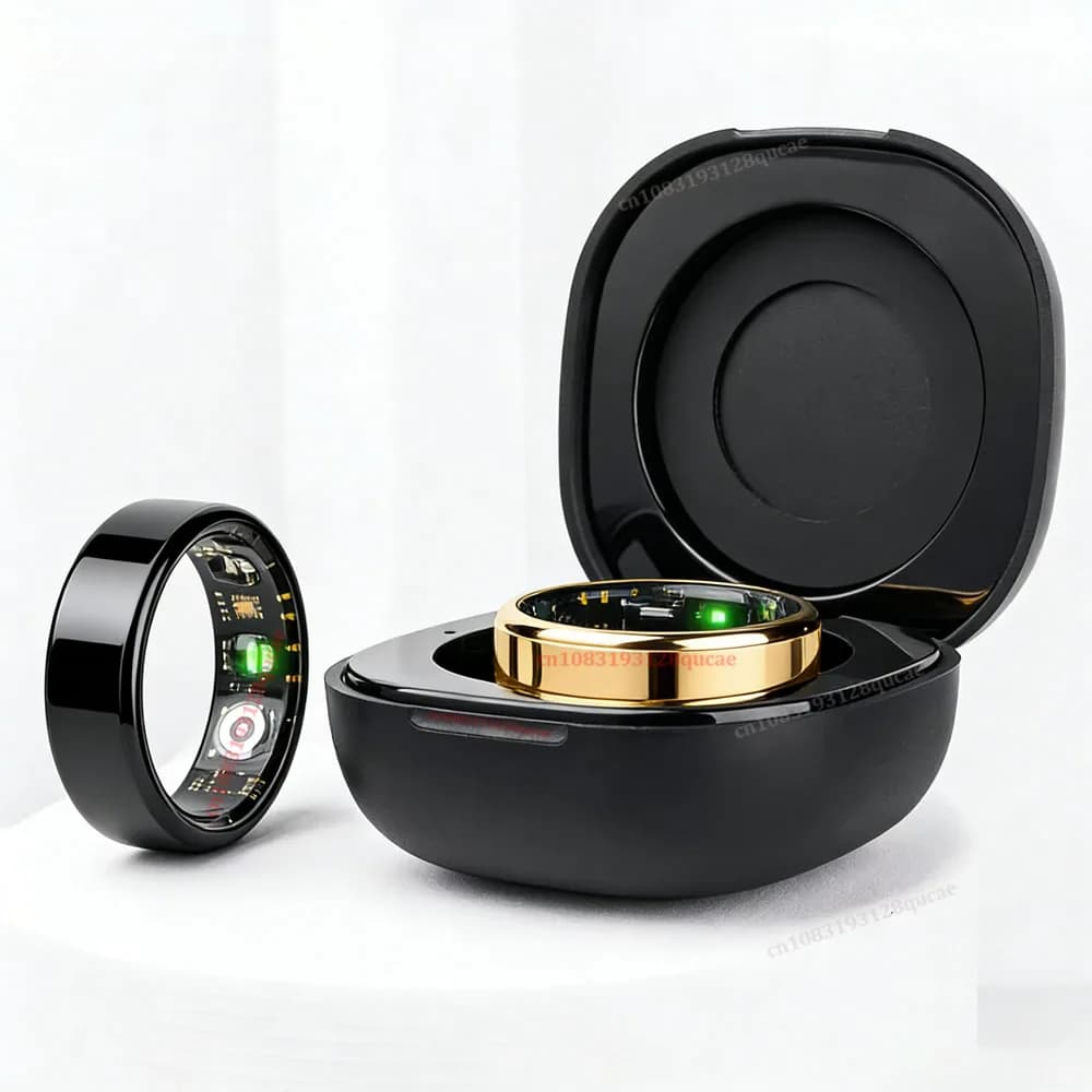 R10 Smart Ring with Charging Case for Men Women, Health and Sleep Monitor, 5ATM Waterproof, Multi-sport Mode, Smartring 2026 New