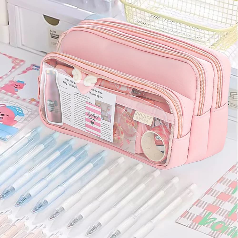 New Simple Pencil Case Large Capacity for School Students