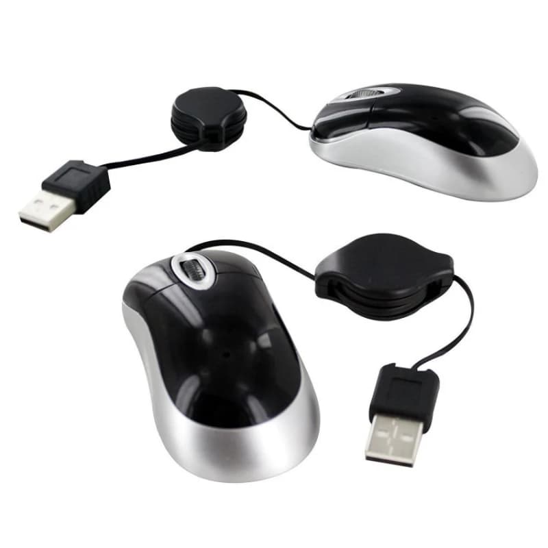 Optical Mini Retractable Mouse Portable Mini USB Wired Mouse Ergonomics Home Office Mice for Computer PC Laptop