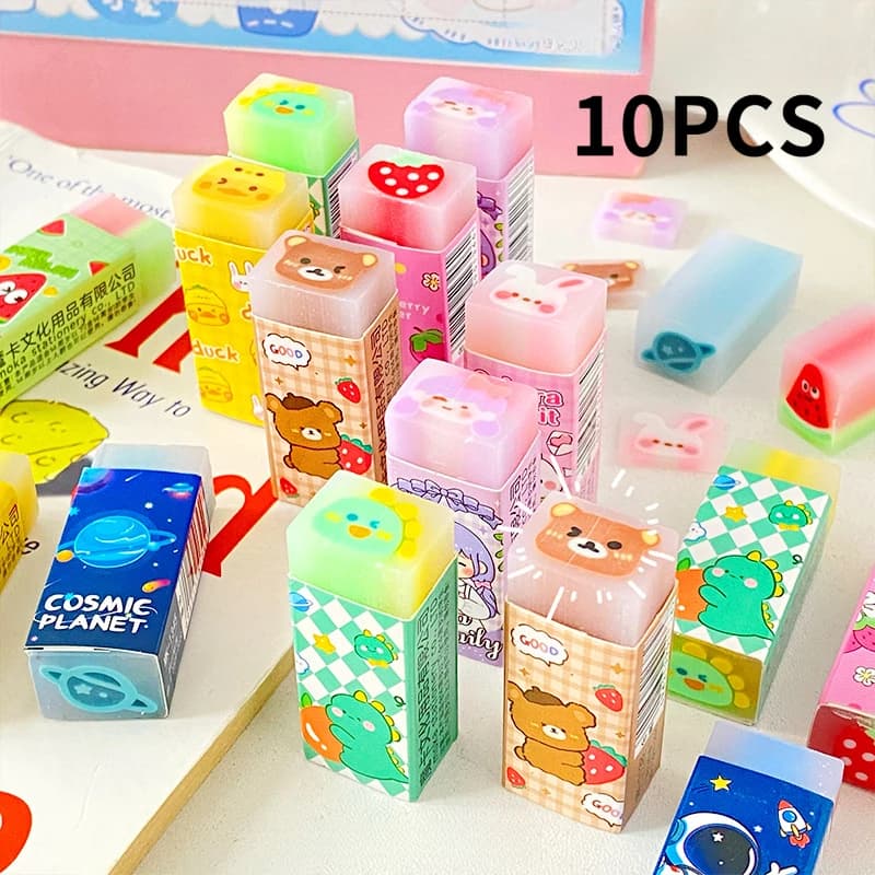 10PCS Erasers, special for students, free of lint erasers, drawing and sketching erasers