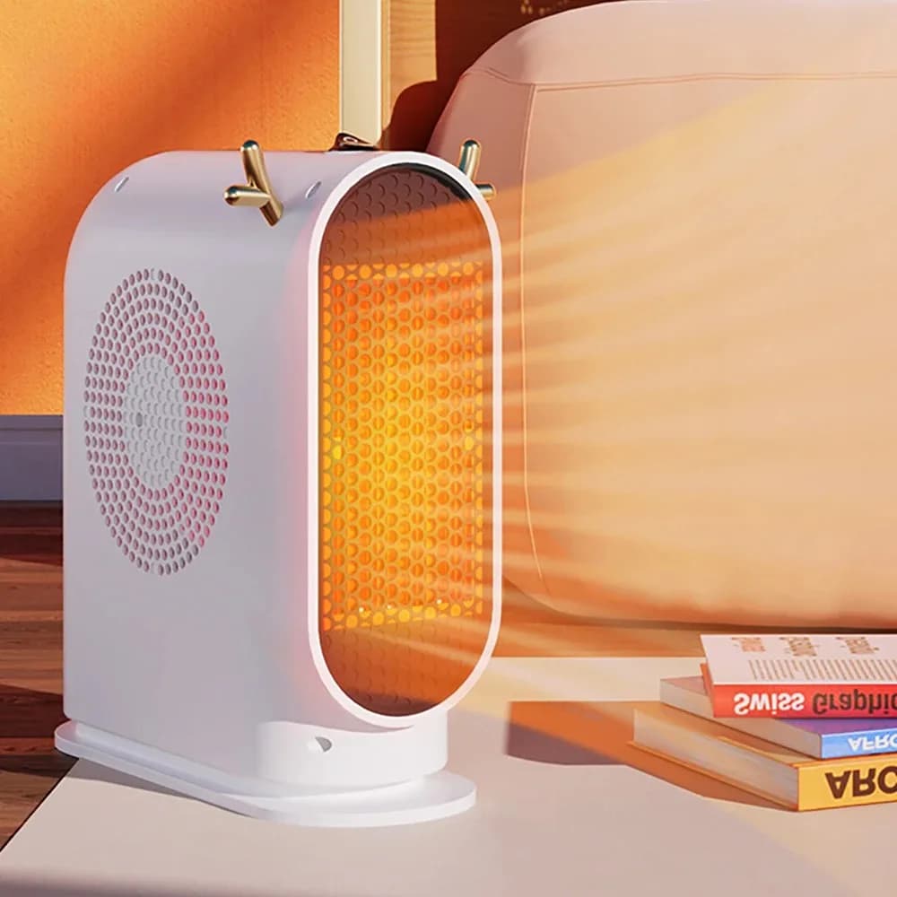 Desktop Electric Heater 500W Portable Home Electric Heater Intelligent Thermostat Fan Winter Electric Heater Heating Tools