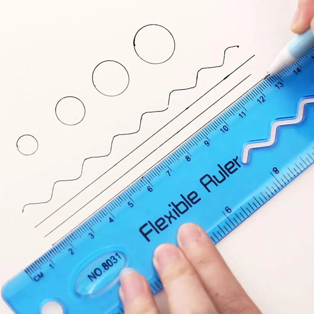 Flexible Ruler Foldable Soft Rulers 30cm For For Primary School Students Straight Ruler Drawing Learning Stationery Supplie W9u6