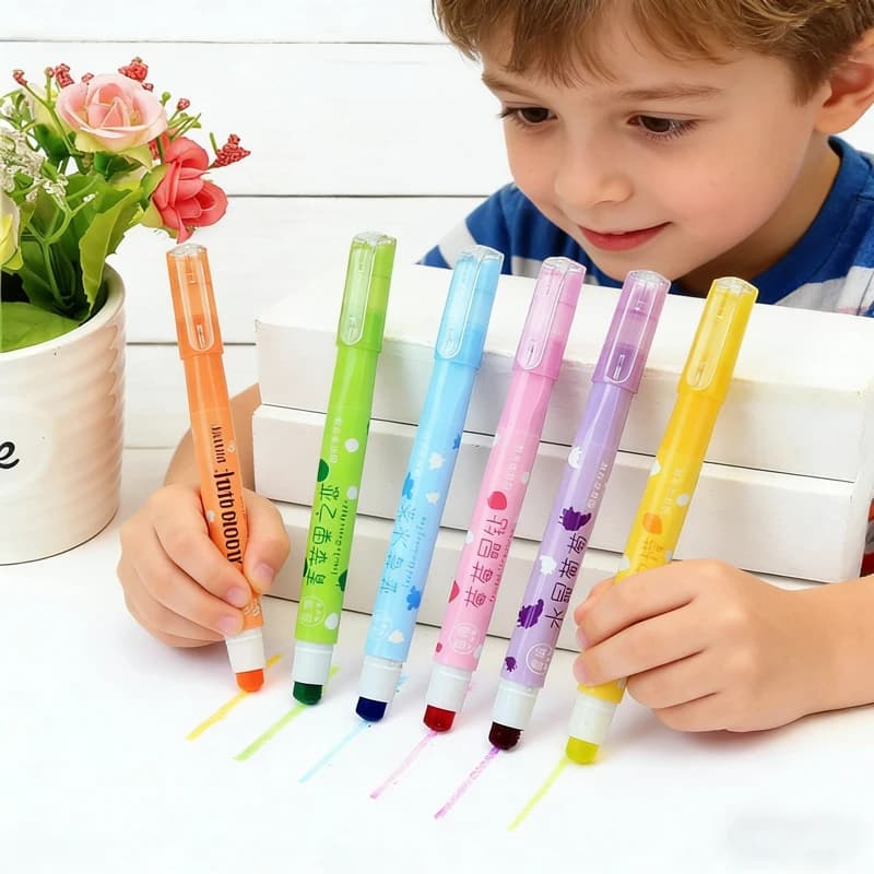 6 Colors/set Pastel Gel Highlighters Fragrance Bible Highlighters No Bleed Bible Art Markers Journaling School Supplies