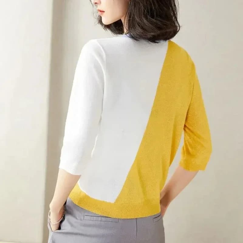 Women's Cardigans V Neck Thin Summer Korean Style Streetwear Fashion Ladies Knit Sweaters Wear To Work Chic New in Knitwear 2025
