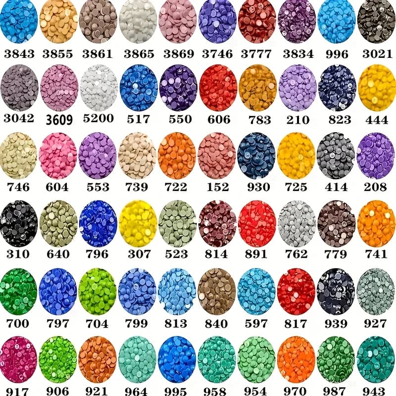 5D Diamond Painting Set -30000 round diamonds, 60 vivid colors (500 each) | Suitable for DIY mural art, nail painting, and handm