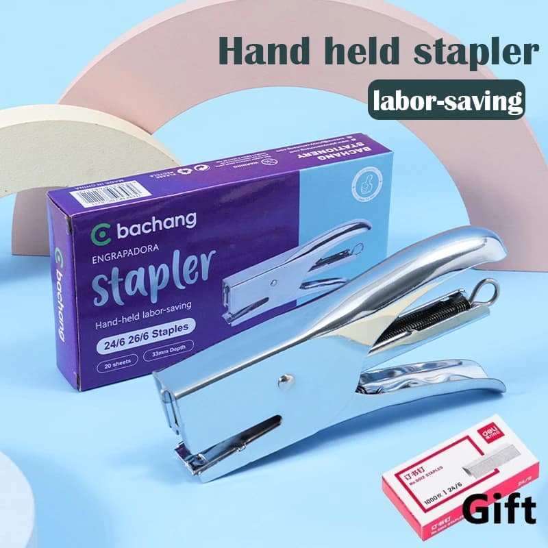 Professional Handheld Metal Stapler 24/6 Durable Sturdy Stationery for Office And Study Use Gift Quality Office Equipment