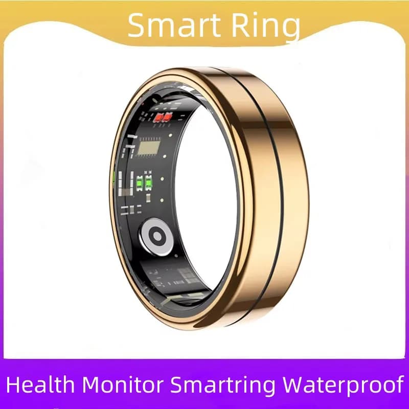 R04 Smart Ring for Men Women 5ATM Waterproof With Charging Case Health and Sleep Monitor Ring Multi-sport Mode Camera Control