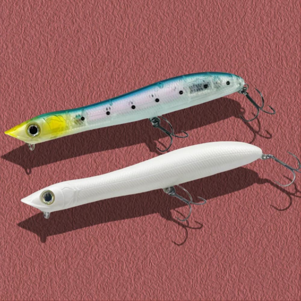 Patchinko 100/140 Topwater Popper Fishing Lures Spinning Wobblers Stickbait Surface Floating Baits Striped Bass Bluefish Bonito