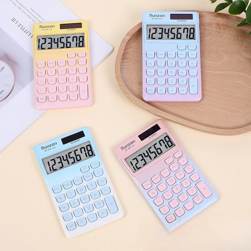 Solar-Powered Calculator, Cute & High-Appearance Scientific Calculator for Students, Small & Portable