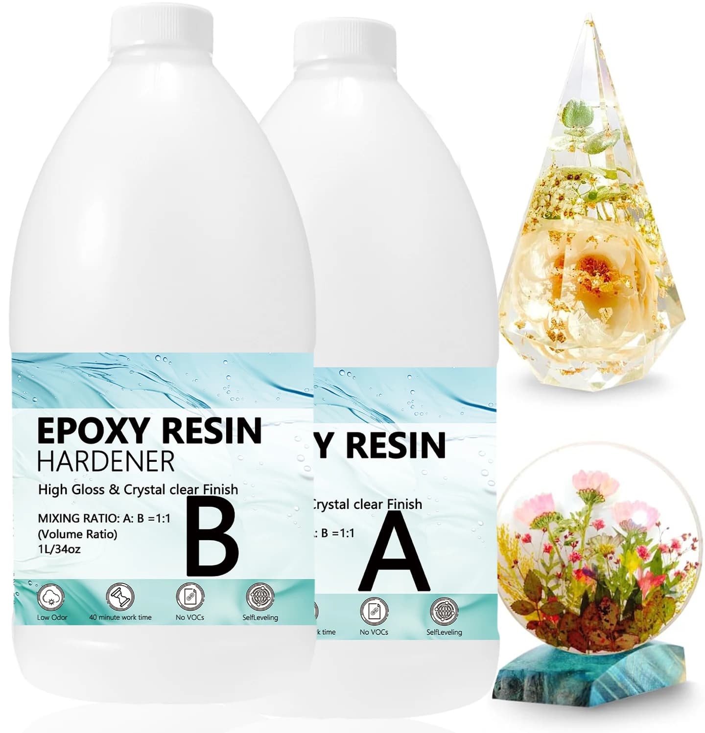 Epoxy Resin Kits Set, Art Kit with Crafts for Adults, Beginners, Art Supplies for DIY Lovers, Gift for Women