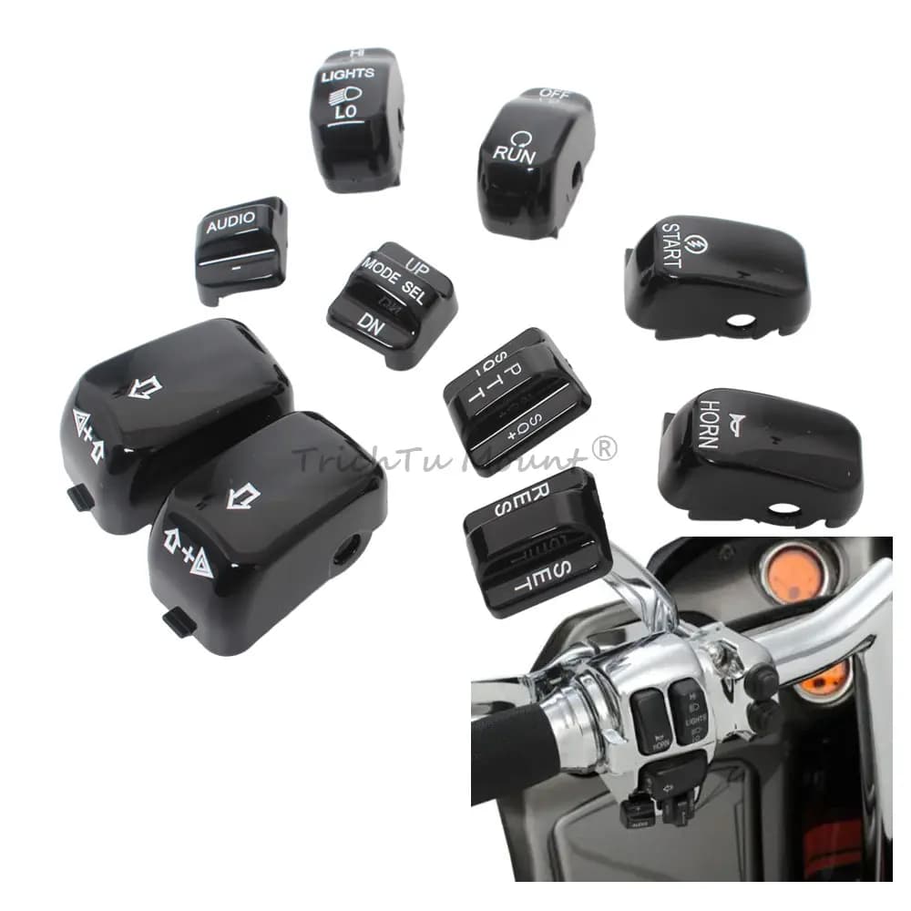 Motorcycle Accessories Hand Control Buttons Switch Housing Cap Cover For Harley Touring Road Glide Electra Glide Softail Dyna