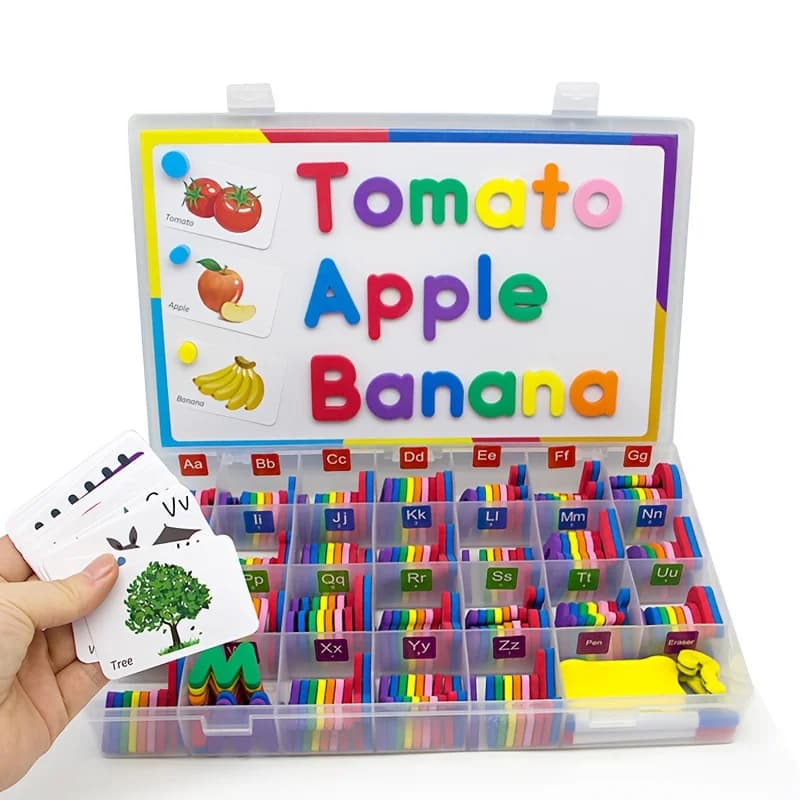208pcs Magnetic Spelling Set Teaching Tool, Helpful for Teaching and Intellectual Development, Language Learning Teaching Aids