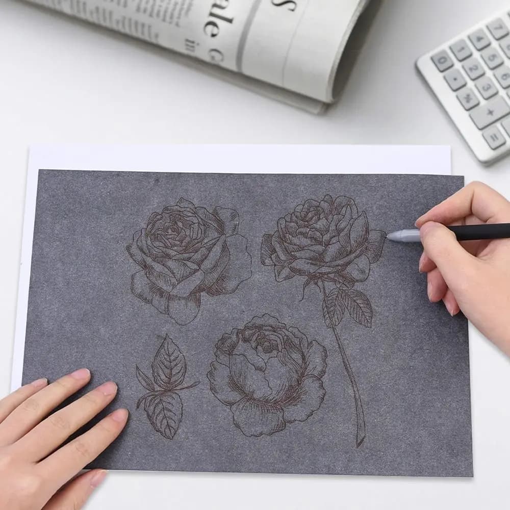 50/10Pcs Handmade Carbon Copy Paper A4 One Side Coated Tracing Paper Legible Transfer Reusable Drawing Transfer Office Supplies