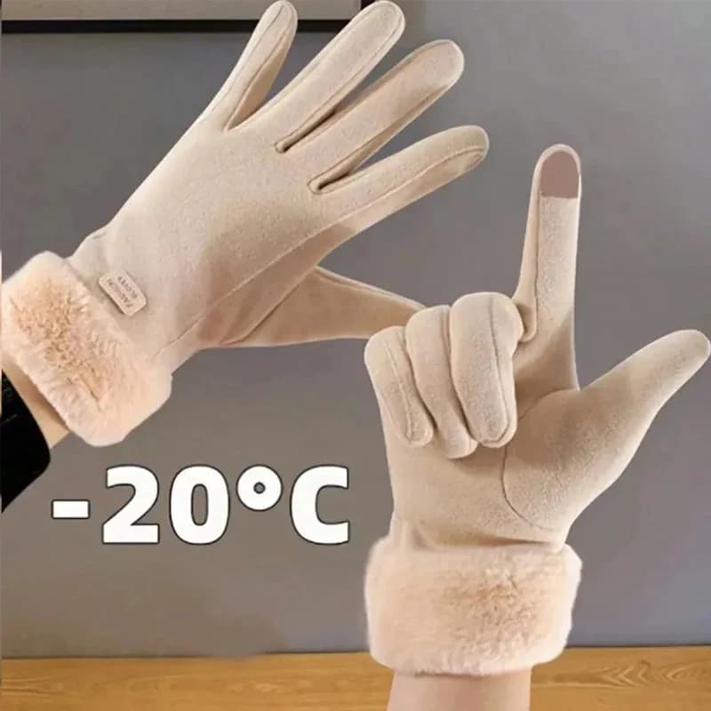 Women's Gloves Warm Windproof Winter Gloves For Women Cold Resistant Touch Screen Gloves Finger gloves Christmas Accessories