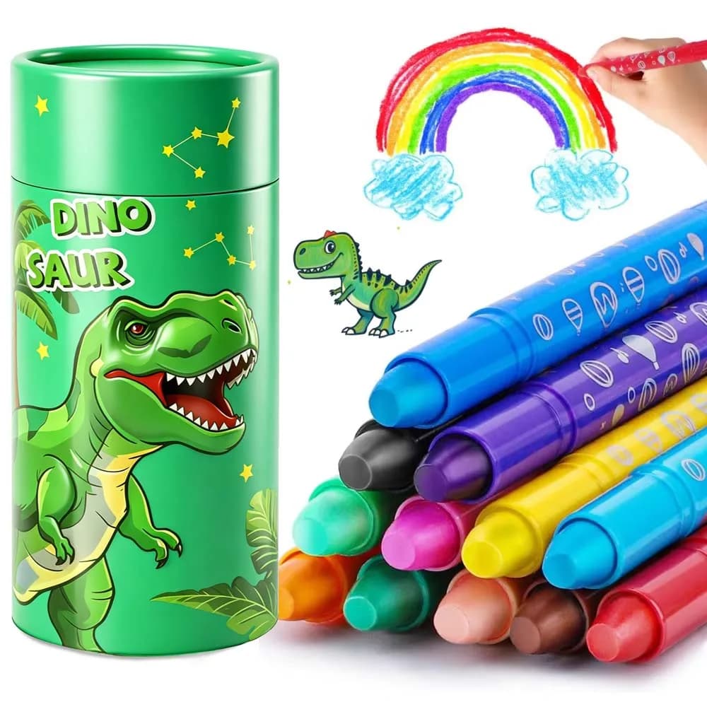 12/24 Colors Wax Crayon For Kids Washable & Erasable Twist Crayons For Toddlers Drawing Coloring Crayon Set Back To School Gifts