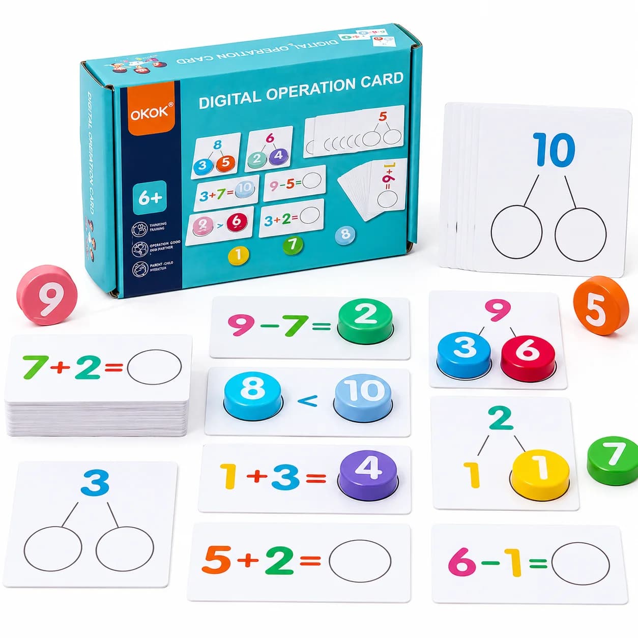 Children's Early Education Math Teaching Aids Number Cognition Matching Educational Toys for Mathematical Operations Learning
