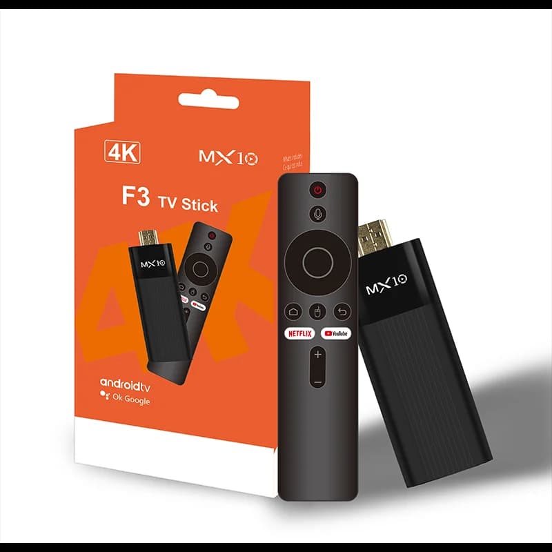 Ultra HD 4K Android TV Stick MX10-F3 Stick Mini Home TV Stick H313 Quad Core Support 2.4/5G Dual Wifi 2GB RAM 16GB ROM