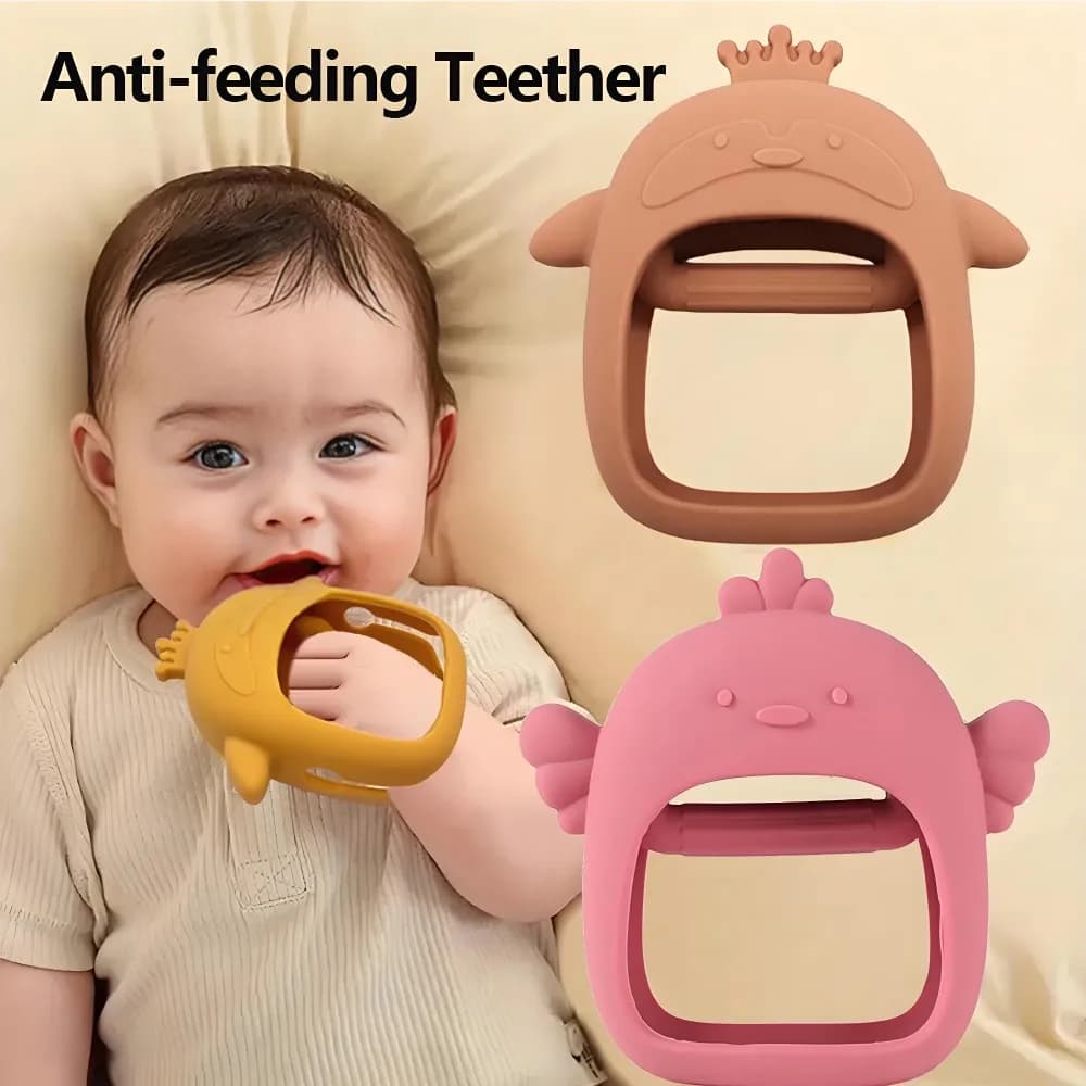 1/2pcs Silicone Teething Cute Baby Set of Hands Teether Suitable for Teething Period Baby Daily Use Anti-feeding