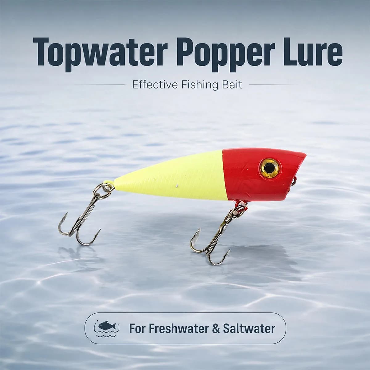 Fishing Lure, Floating Hard Bait With Built-in Steel Rattle Balls, 3D Realistic Fish Eyes, Simulated Fish Scales, Treble Hooks