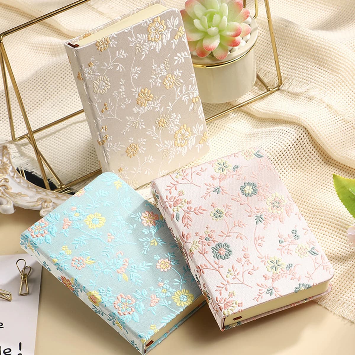 Journal Book Embossed Notebook Diary Book Agenda Organizer A6 Notebook Taking Notes Dao Lin Paper Floral Student Notebook