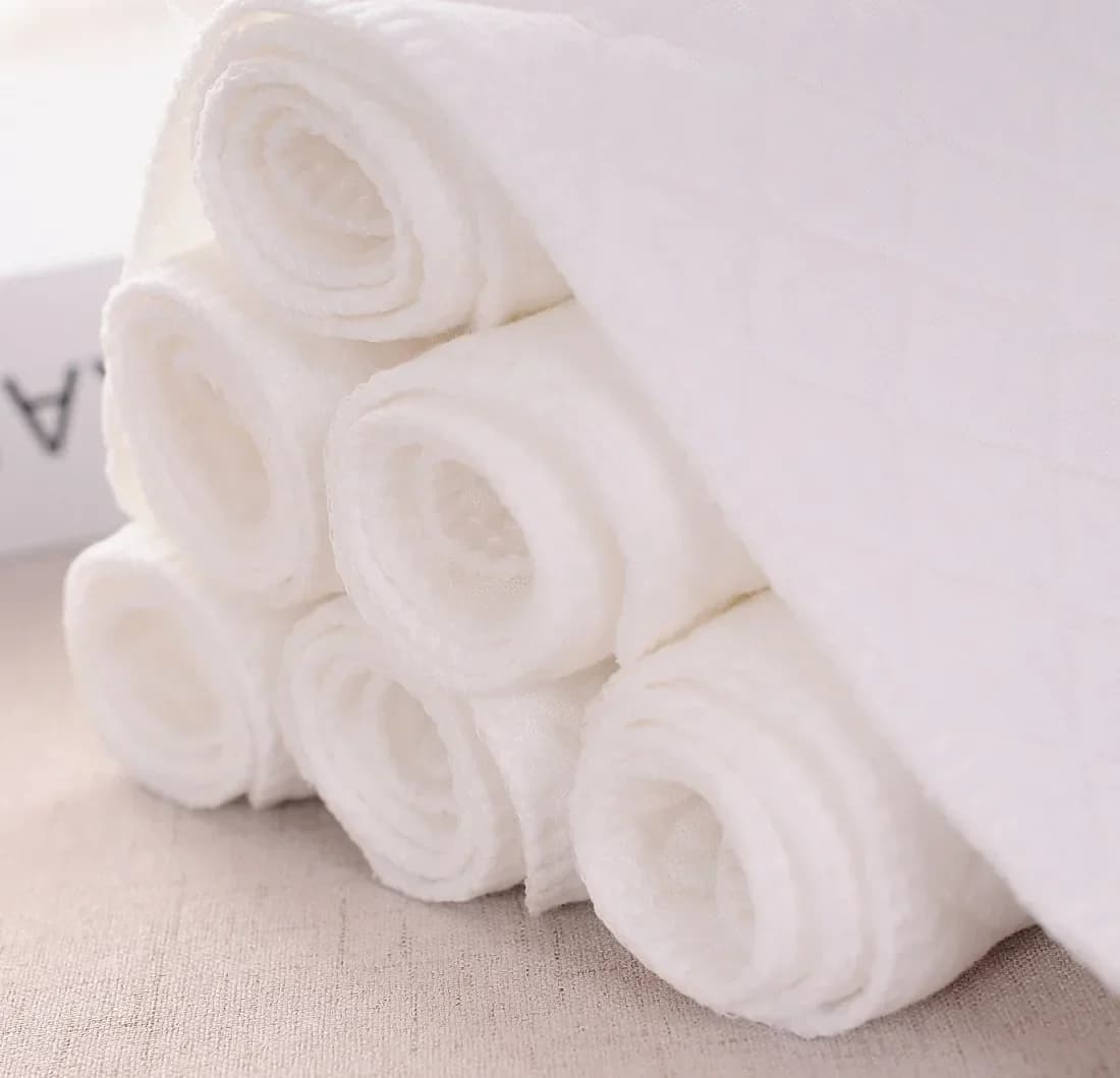 2/5/10pcs Baby Reusable Diapers Washable Ecological Nappies Inserts Cotton Cloth Diapers for Children Breathable Absorbent