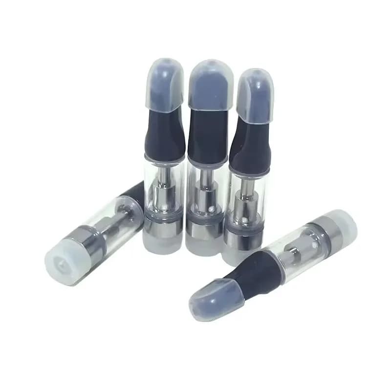 10-50pcs CC-ELL 510 Vape Cartridges 0.5/0.8/1.0ml Glass Tank Ceramic Coil Cartridge Black Drip Tip Atomizer Electronic Cigarette