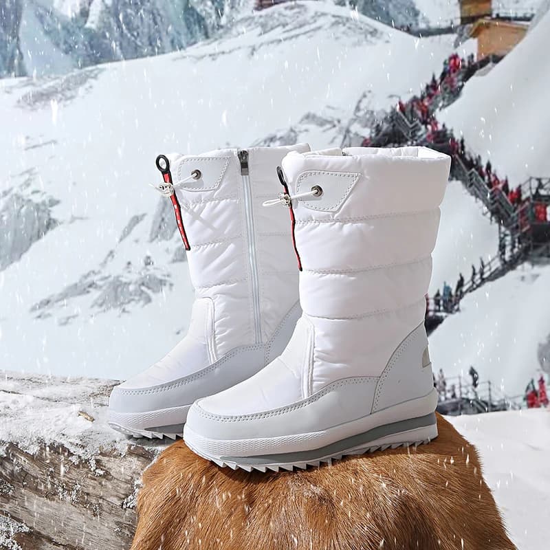 Autumn and Winter Cold-Proof Snow Boots for Men and Women, New Style, Fleece-Lined, Thickened, Non-Slip Cotton Shoes, Waterproof