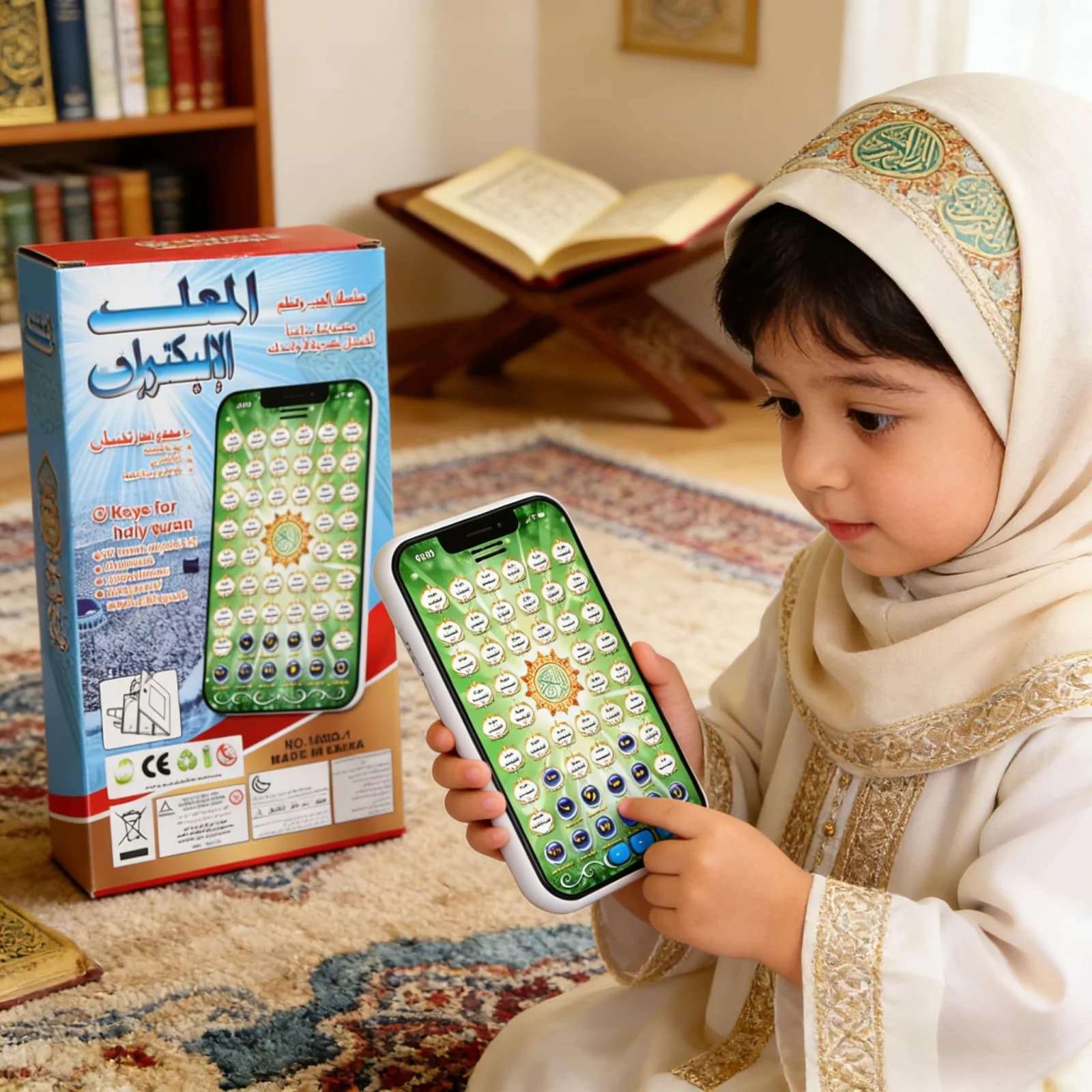 Kids Smart Tablet Arabic Language Learning Educational Electronic Toy Pad for Toddlers Interactive Learning Toy Teaching Aids