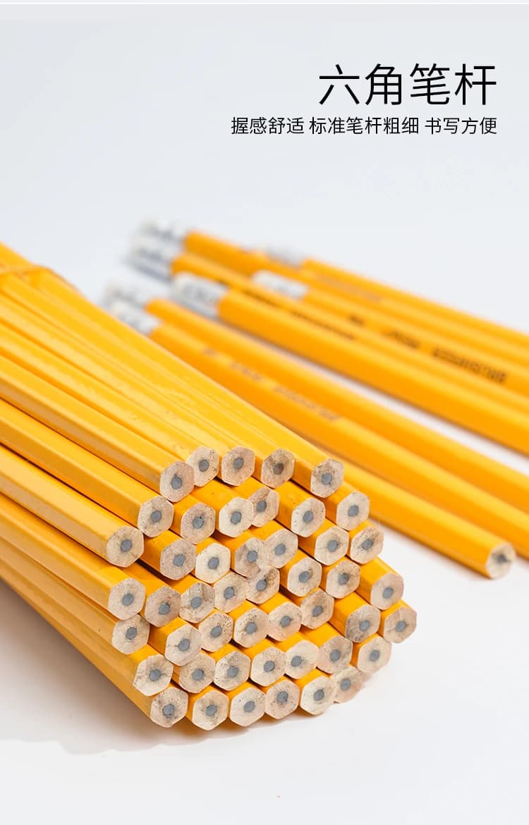 Yellow Wooden HB Pencils with Erasers for School Office Art Drawing Bulk Pack of 100/50/30/20/10 Pcs for All Your Writing Needs