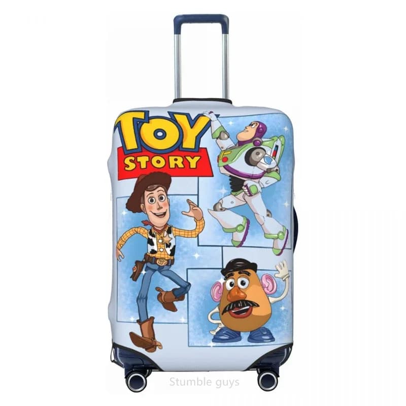 18-32 Inch Elastic Luggage Cover Stylish Toys Print Durable Dustproof Anti-Scratch Washable Travel Protective Accessory
