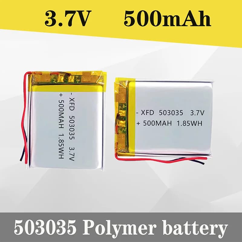 3.7V 500mAh Battery 503035 Lithium Polymer Batteries for Mobile Phone Balance Car Bluetooth Headset Pet Drinker Audio