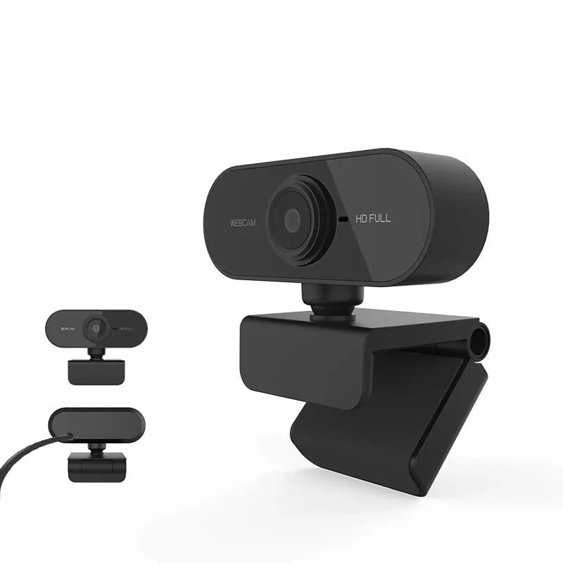 Webcam with Microphone, USB Computer Camera for Video Calls, Zoom, Teams, Streaming, Plug and Play for PC, Mac