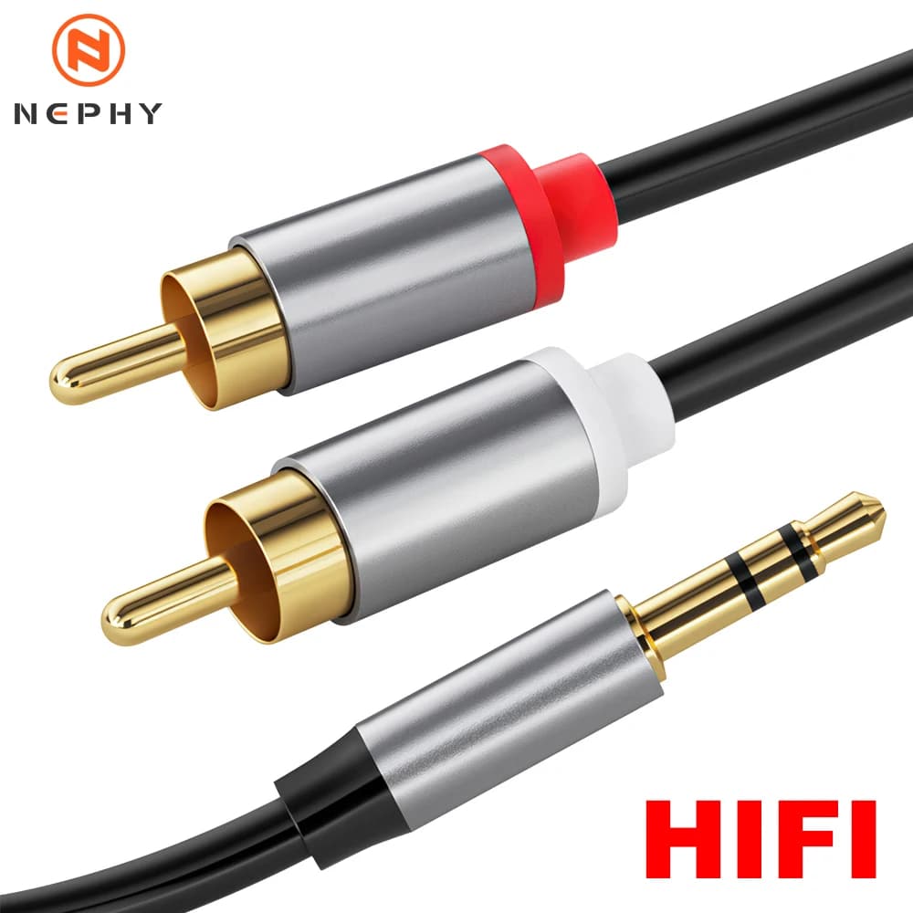 3.5 mm To RCA Aux Cable 3.5mm TRS 3 Pole Adapter Cable For Mobile Phone TV PC Amplifier Jack Auxiliary Wire HIFI Audio Connector