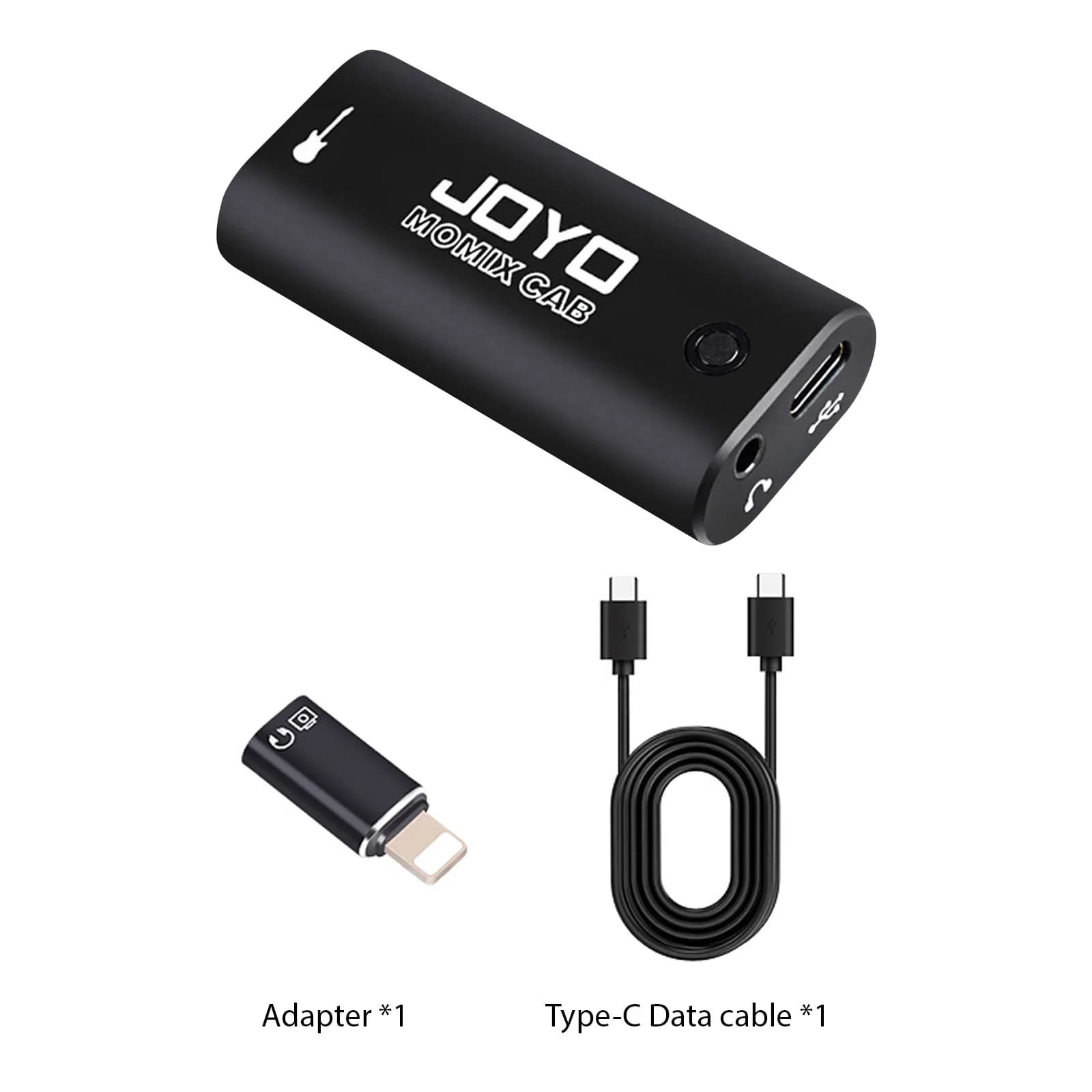 Guitar Audio Interface Portable Mini Recording Sound Card Lightweight with Type-C and Conversion Adapter for Recording Live