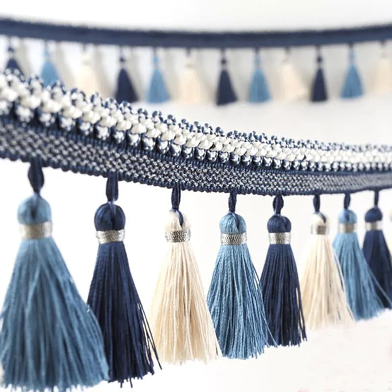 1meter Tassels Lace Colorful Sewing Fabric Webbing Tassle Cotton Fringes for DIY Clothes Curtain Tablecloth Home Decoration