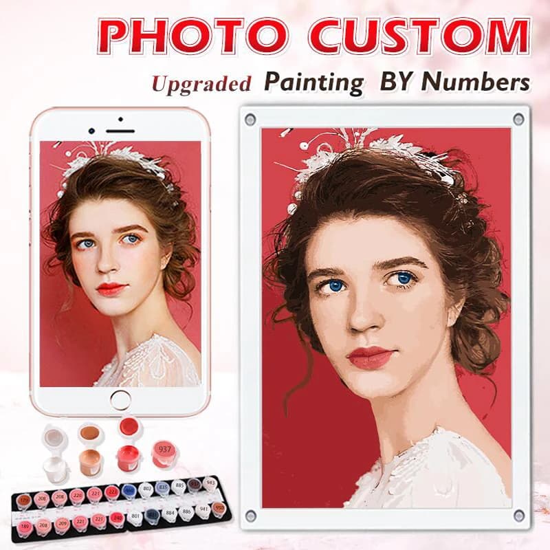 Painting by numbers Personality Photo Customized DIY Drawing Colored by Numbers Acrylic adult frameless and framed canvas