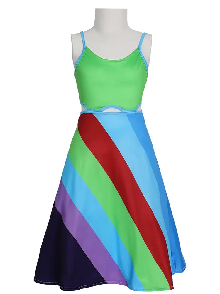 Cosplay For Women Inspired Dress Fancy Dresses Up Multi Colored Adult Costumes Carnival Halloween Costume