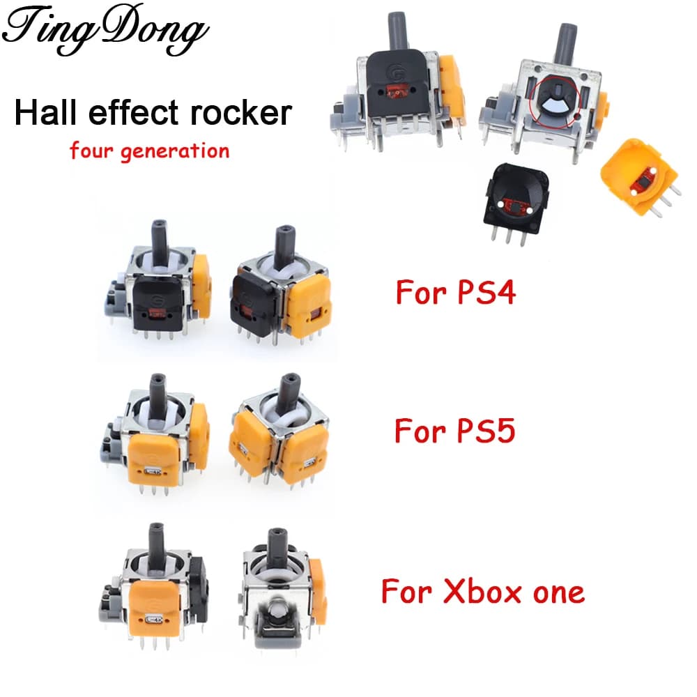 1PCS Hall Effect Rocker Four Generation Anti Drift Joysticks For PS4 PS5 Xbox One Series X/S Electromagnetic Analog Stick