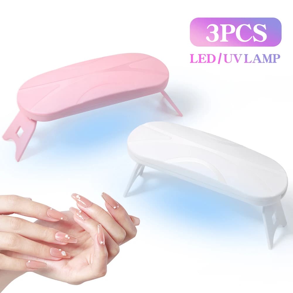 Nail Dryer MINI 6W USB UV LED Lamp Pink White Nail Art Manicure Tools Design Fast Drying Curing Light for Gel Polish