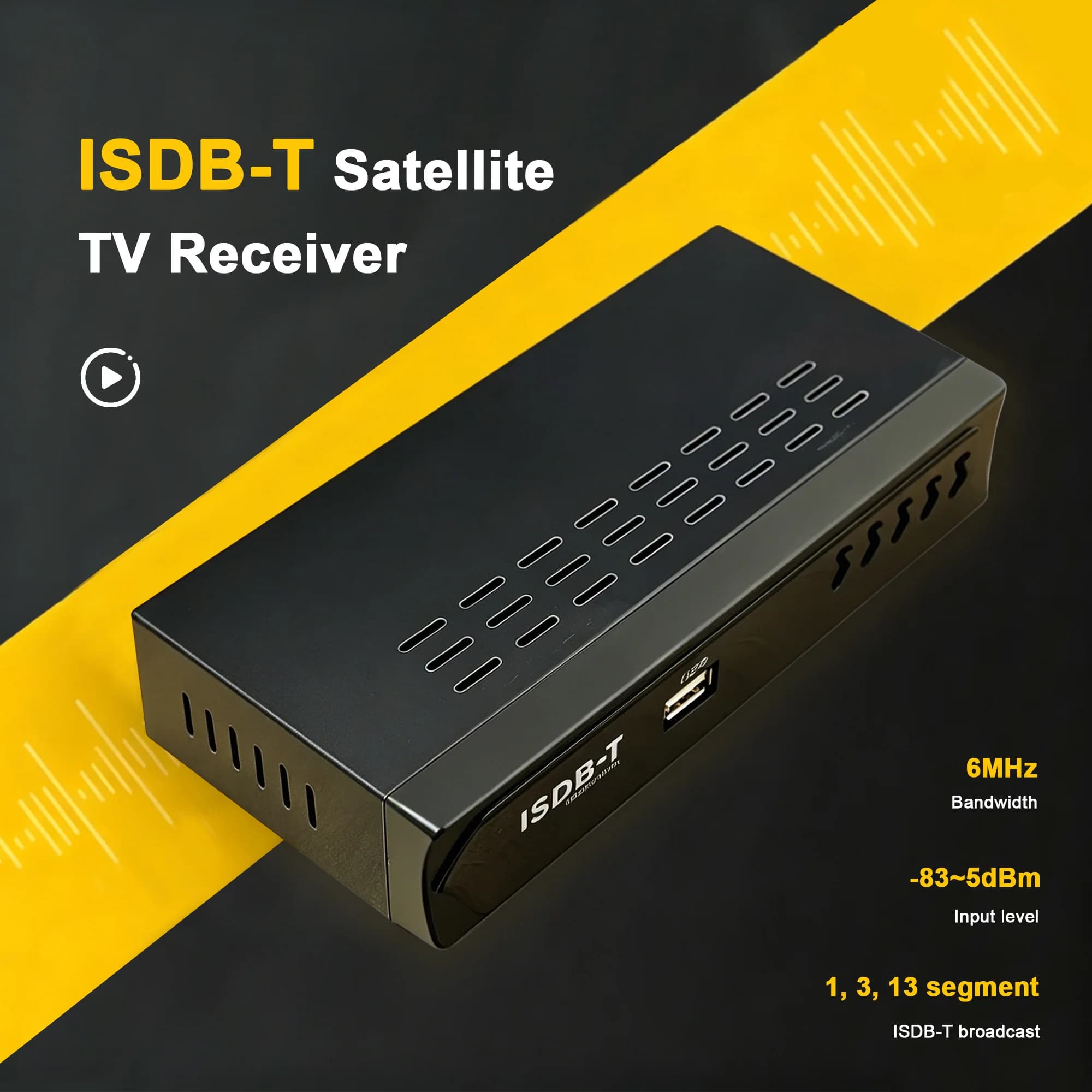 Digital Terrestrial Satellite TV Receiver ISDB-T High-Definition Digital Set-Top Box VHF/UHF TV Receptor Box 1080P H.264 MPEG-4