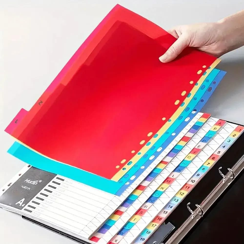10/21 PCS Binder Dividers, Number 1-10, Letter A-YZ Label Notebook Dividers, Suitable for 2/3/4/11 Ring Binders.