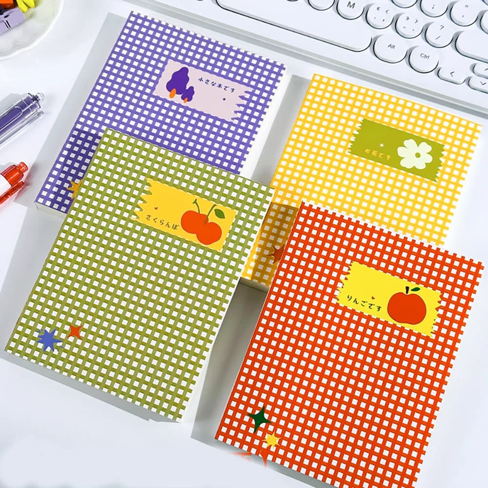 1copy A6 Paper Cute Tomato Diary Notebook Thick Blank Diary 96 Pages Schedule Notebook For Writing Drawing Sketch Diary Mind Map