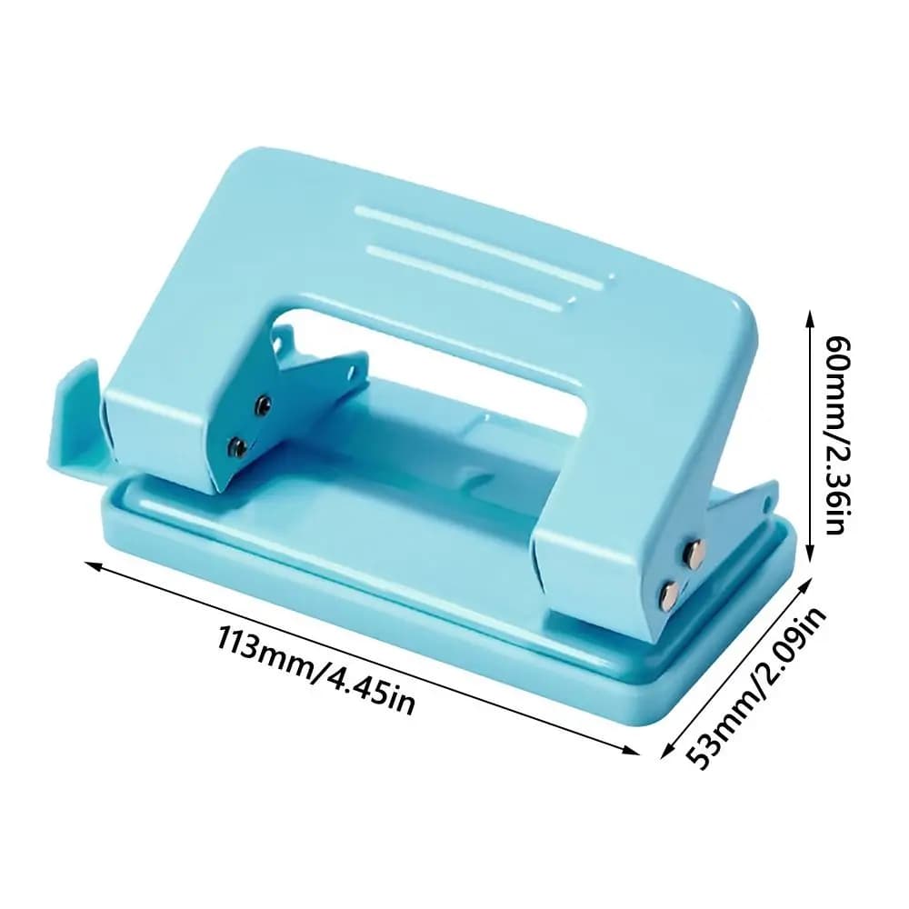 Metal Double-Hole Round Paper Puncher - DIY Punching Tool & Binding Aid for School & Office Use