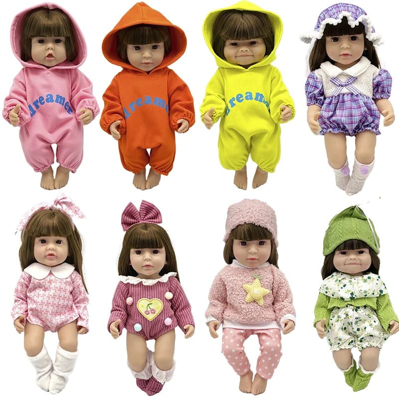 Baby Reborn Doll Clothes For 12inch Dress Outdoor Summer Hoodie Clothing Cute Girl Jumpsuit Princess Skirt For 30cm Baby Doll