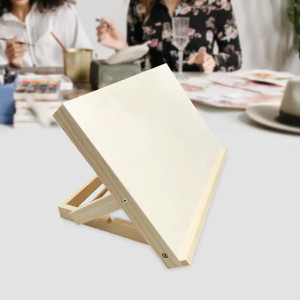 Foldable Tabletop Easel Lightweight Adjustable Wood Drawing Easel Portable Art Supply Sketching Painting Board Students Artist