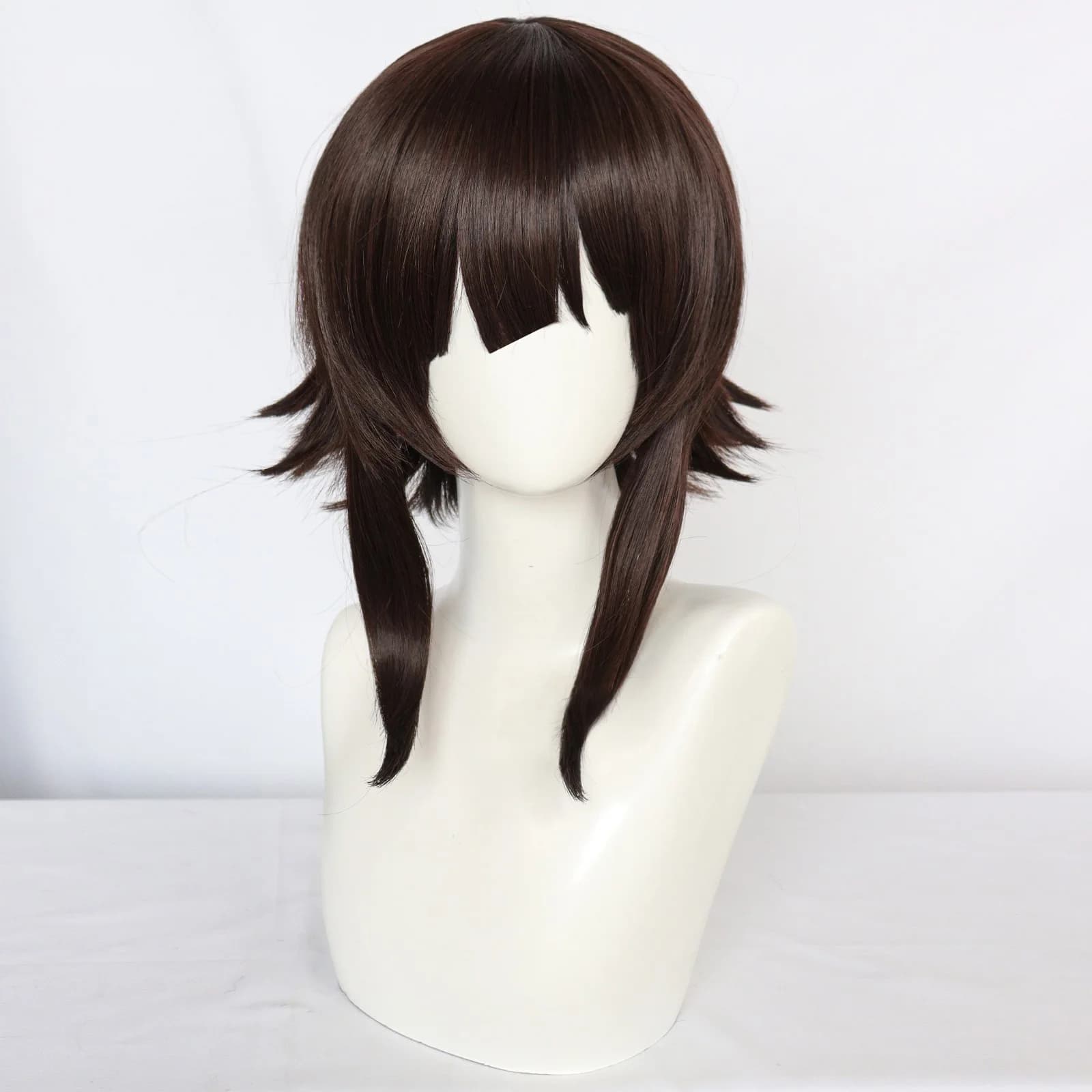 Synthetic Hair Brown Short Straight Offering Blessings for a Better World Cosplay Wig for Halloween Christmas