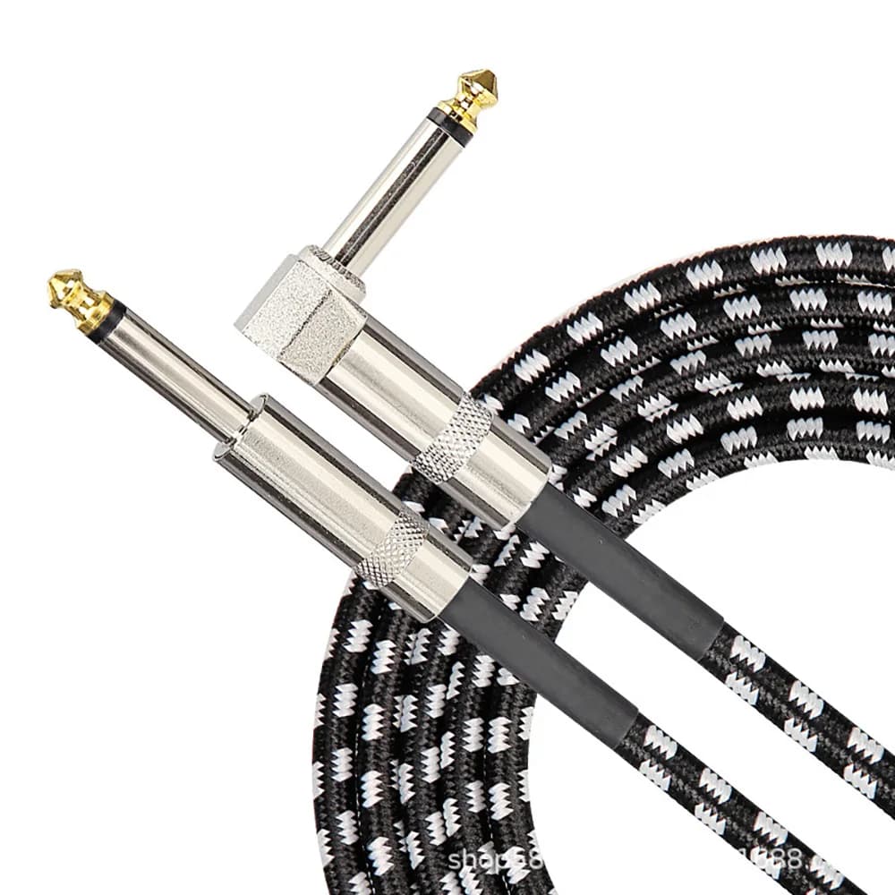 6.35mm Audio Cables TRS 1/4 inch 6.5mm Audio Cable For Electric Guitar Bass 1.5m 3m Gold Plated Shielded Low Noice Jack Cable