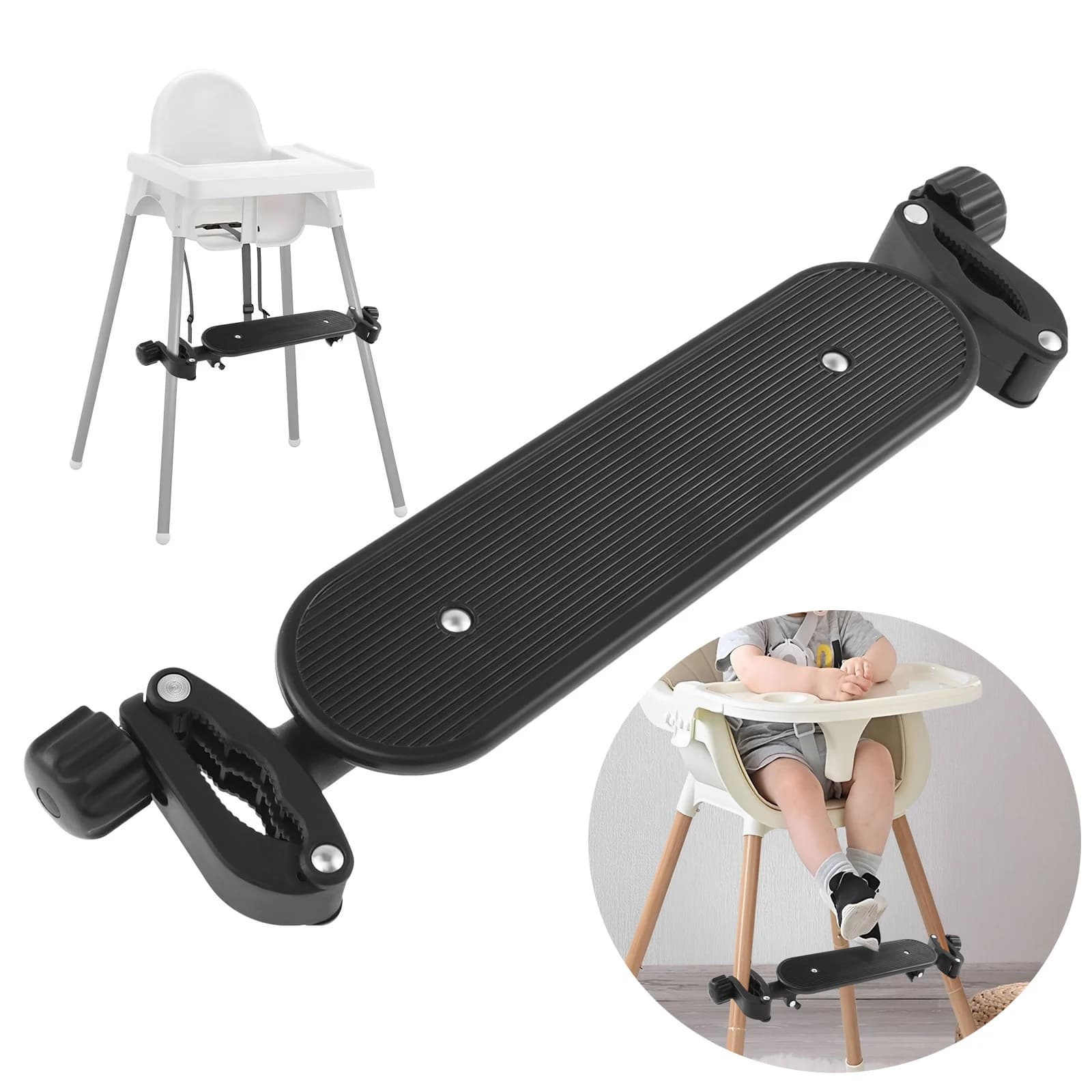 Baby Highchair Foot Rest Adjustable Chair Footrest Non-Slip Highchair Footboard Stool Pedal Infant Newborns Safety Accessories