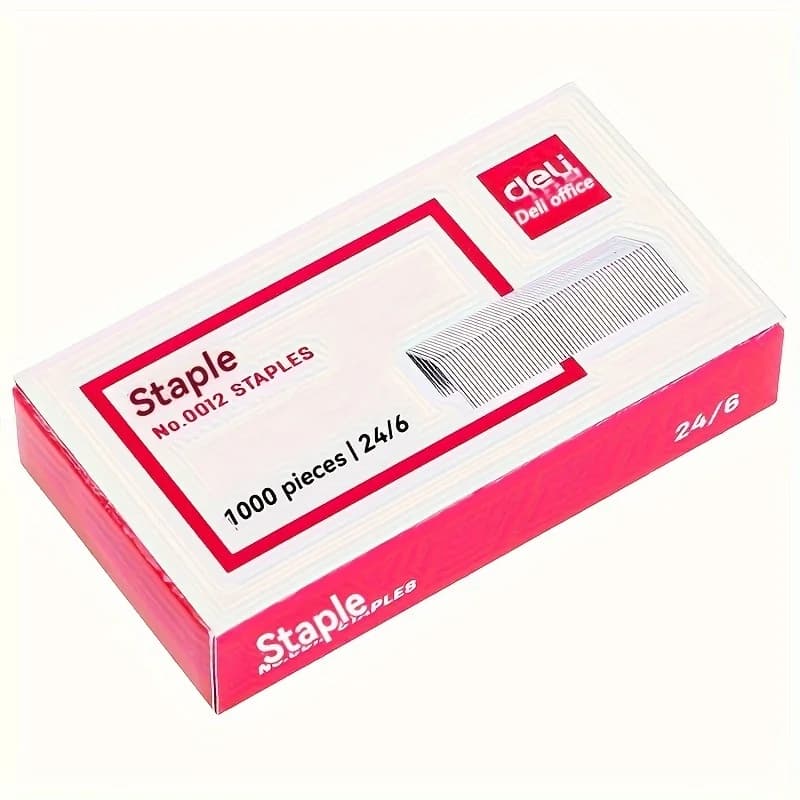 1000 Pieces of 24/6 Office Staple Clips, High-quality Standard Staples for Binding Machines, Strong and Easy To Use,